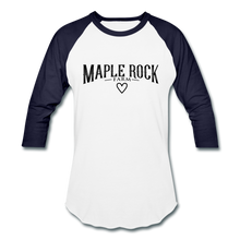 Load image into Gallery viewer, Maple Rock Farm - Baseball T - white/navy
