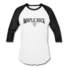 Load image into Gallery viewer, Maple Rock Farm - Baseball T - white/black
