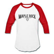 Load image into Gallery viewer, Maple Rock Farm - Baseball T - white/red
