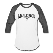 Load image into Gallery viewer, Maple Rock Farm - Baseball T - white/charcoal
