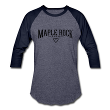 Load image into Gallery viewer, Maple Rock Farm - Baseball T - heather blue/navy
