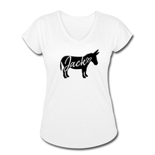 Load image into Gallery viewer, Women&#39;s Tri-Blend V-Neck T-Shirt - white
