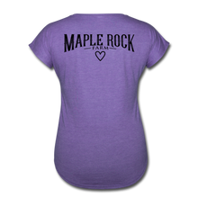 Load image into Gallery viewer, Women&#39;s Tri-Blend V-Neck T-Shirt - purple heather
