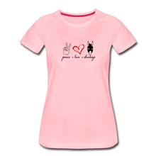 Load image into Gallery viewer, Women’s Peace Love Donkey T-Shirt - pink
