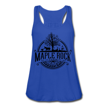 Load image into Gallery viewer, Women&#39;s Maple Rock Farm Racerback - royal blue
