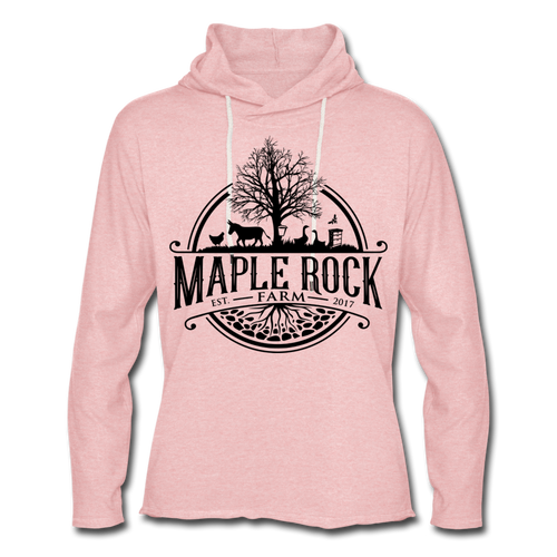 Unisex Maple Rock Farm Hoodie - cream heather pink