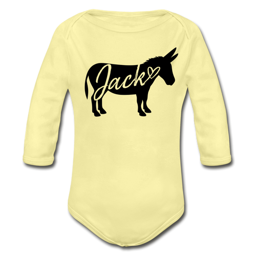 Baby 'Jack' Long Sleeve Bodysuit - washed yellow