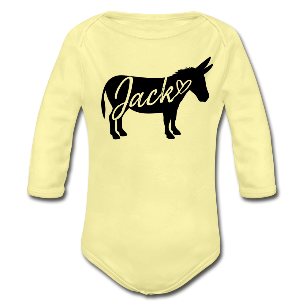 Baby 'Jack' Long Sleeve Bodysuit - washed yellow