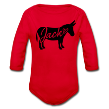 Load image into Gallery viewer, Baby &#39;Jack&#39; Long Sleeve Bodysuit - red
