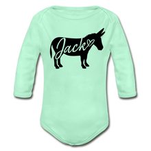 Load image into Gallery viewer, Baby &#39;Jack&#39; Long Sleeve Bodysuit - light mint
