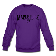 Load image into Gallery viewer, Crewneck Maple Rock Farm Sweatshirt - purple
