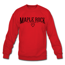 Load image into Gallery viewer, Crewneck Maple Rock Farm Sweatshirt - red
