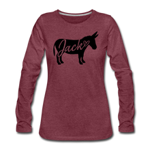 Load image into Gallery viewer, Women&#39;s &#39;Jack&#39; Long Sleeve T-Shirt - heather burgundy
