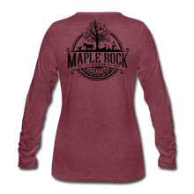 Load image into Gallery viewer, Women&#39;s &#39;Jack&#39; Long Sleeve T-Shirt - heather burgundy
