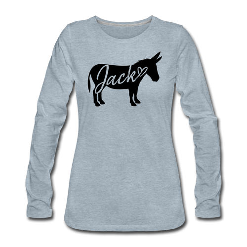 Women's 'Jack' Long Sleeve T-Shirt - heather ice blue