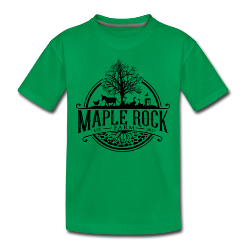 Toddler Maple Rock Farm Logo T-Shirt - kelly green