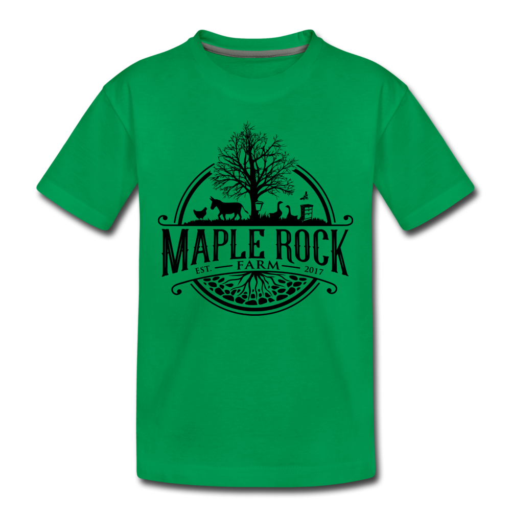 Toddler Maple Rock Farm Logo T-Shirt - kelly green