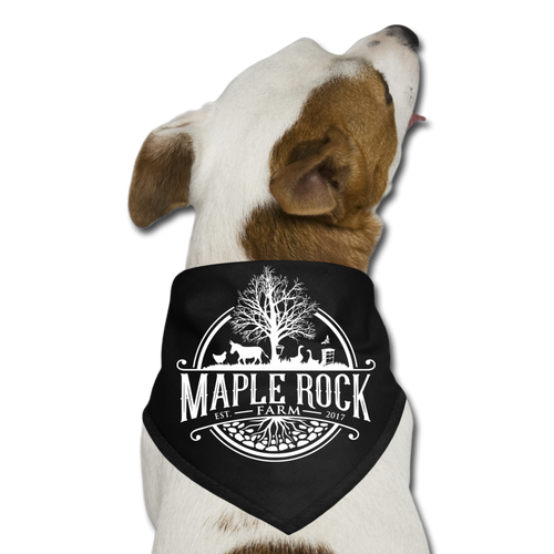 Maple Rock Farm - Dog Bandana - black