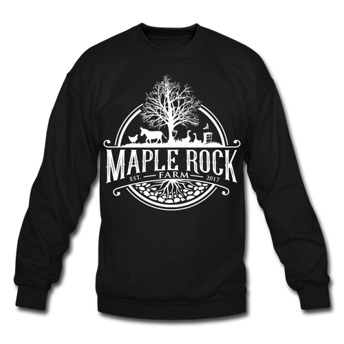 Crewneck Maple Rock Farm Logo Sweatshirt - black