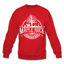 Load image into Gallery viewer, Crewneck Maple Rock Farm Logo Sweatshirt - red
