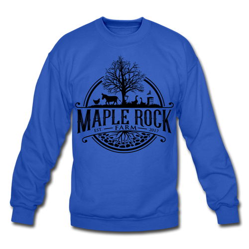 Crewneck Maple Rock Farm Logo Sweatshirt - royal blue