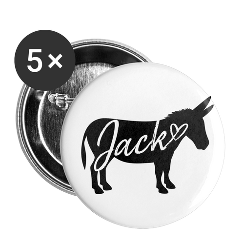 'Jack' - Buttons large 2.2'' (5-pack) - white