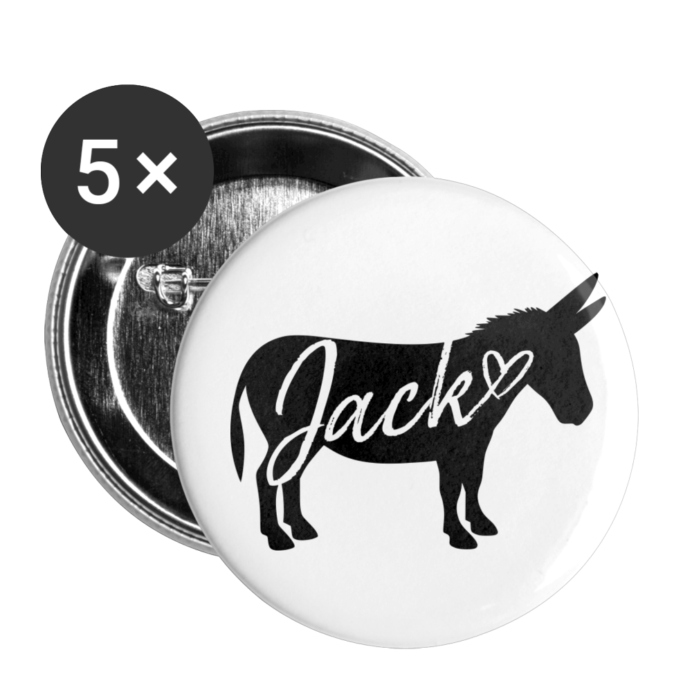 'Jack' - Buttons large 2.2'' (5-pack) - white