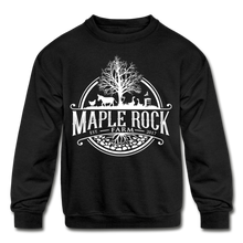 Load image into Gallery viewer, Kid&#39;s Maple Rock Farm Logo - Crewneck Sweatshirt - black
