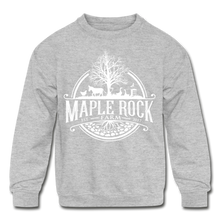 Load image into Gallery viewer, Kid&#39;s Maple Rock Farm Logo - Crewneck Sweatshirt - heather gray
