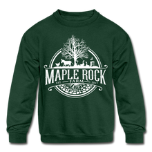 Load image into Gallery viewer, Kid&#39;s Maple Rock Farm Logo - Crewneck Sweatshirt - forest green
