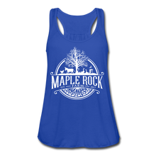 Load image into Gallery viewer, Women&#39;s Maple Rock Farm Racerback - royal blue
