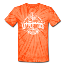 Load image into Gallery viewer, Unisex Maple Rock Farm Tie Dye T-Shirt - spider orange
