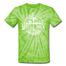 Load image into Gallery viewer, Unisex Maple Rock Farm Tie Dye T-Shirt - spider lime green
