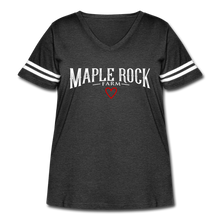 Load image into Gallery viewer, Women&#39;s Curvy Maple Rock Farm T-Shirt - vintage smoke/white
