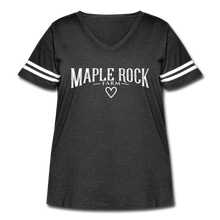 Load image into Gallery viewer, Women&#39;s Curvy Maple Rock Farm T-Shirt - vintage smoke/white
