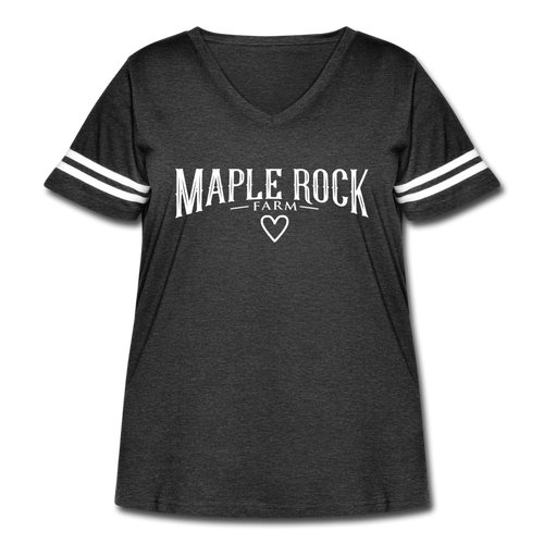 Women's Curvy Maple Rock Farm T-Shirt - vintage smoke/white