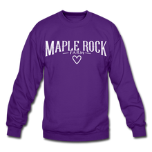 Load image into Gallery viewer, Crewneck Maple Rock Farm &lt;3 Sweatshirt - purple
