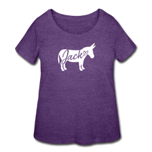 Load image into Gallery viewer, Women’s Curvy &#39;Jack&#39; T-Shirt - heather purple
