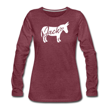 Load image into Gallery viewer, Women&#39;s &#39;Jack&#39; Long Sleeve T-Shirt - heather burgundy
