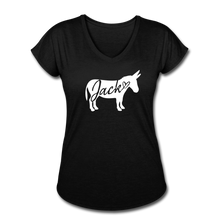 Load image into Gallery viewer, Women&#39;s &#39;Jack&#39; V-Neck T-Shirt - black
