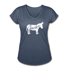 Load image into Gallery viewer, Women&#39;s &#39;Jack&#39; V-Neck T-Shirt - navy heather
