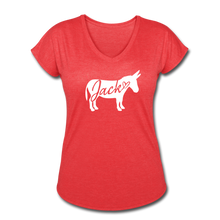 Load image into Gallery viewer, Women&#39;s &#39;Jack&#39; V-Neck T-Shirt - heather red
