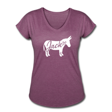 Load image into Gallery viewer, Women&#39;s &#39;Jack&#39; V-Neck T-Shirt - heather plum
