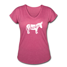 Load image into Gallery viewer, Women&#39;s &#39;Jack&#39; V-Neck T-Shirt - heather raspberry
