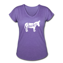 Load image into Gallery viewer, Women&#39;s &#39;Jack&#39; V-Neck T-Shirt - purple heather
