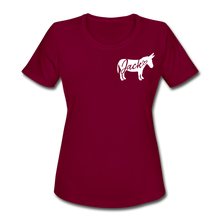 Load image into Gallery viewer, Women&#39;s &#39;Jack&#39; Moisture Wicking T-Shirt - burgundy
