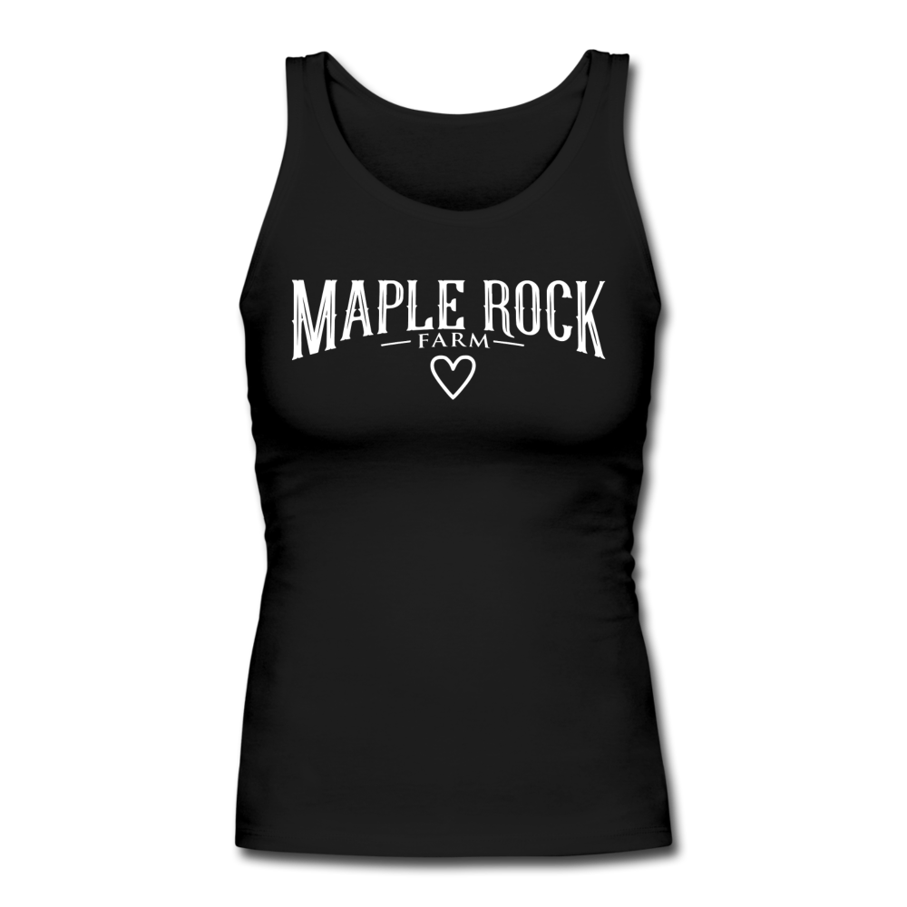 Women's  Maple Rock Farm <3 Fitted Tank - black