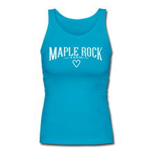 Load image into Gallery viewer, Women&#39;s  Maple Rock Farm &lt;3 Fitted Tank - turquoise
