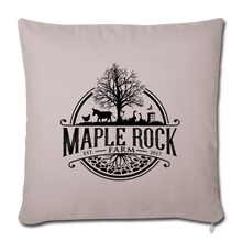 Load image into Gallery viewer, Maple Rock Farm Throw Pillow Cover 18” x 18” - light taupe
