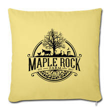 Load image into Gallery viewer, Maple Rock Farm Throw Pillow Cover 18” x 18” - washed yellow
